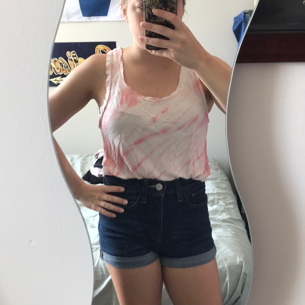 Pink Tie Dye Racerback Tank